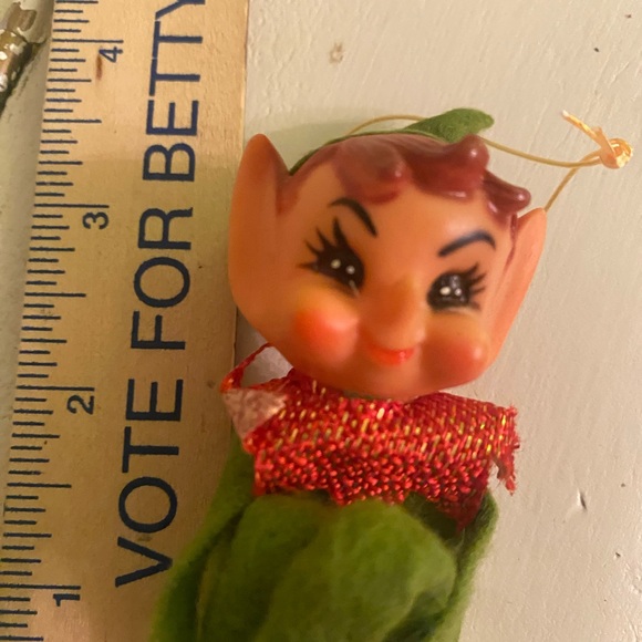 Vintage 1950's Jestia Doll Knee Hugging 5" Elf Pixie Ornament Made in Japan #2 - Picture 3 of 5